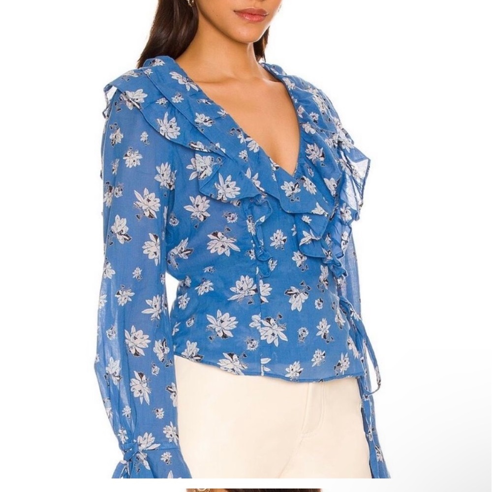 Free People wrap blouse